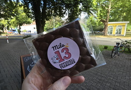 Schokolade mit personalisiertem Aufkleber